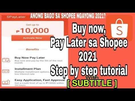 SpayLater in Shopee 2021 Tutorial / paano i activate ang.